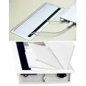 Lizdas laidams 300x120x28 alium.ABS su šep.juoda