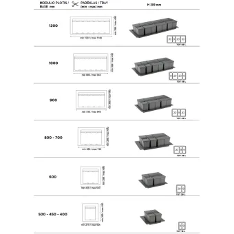 Bottom tray for V-L9XL wastebin W1000mm anthracite