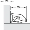 Spacer plate, for spring hinge