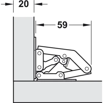 Spacer plate, for spring hinge