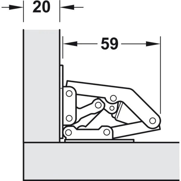 Spacer plate, for spring hinge