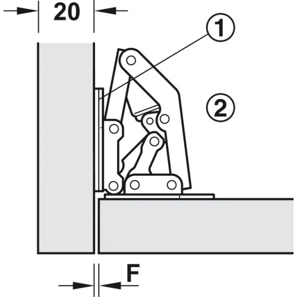 Spacer plate, for spring hinge