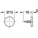 Counterplate, for magnetic pressure catch wooden door, for knocking in