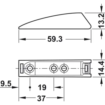 Adapter plate, for push catches