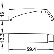Korpuso pagrindas 20mm atmetikliui pilka