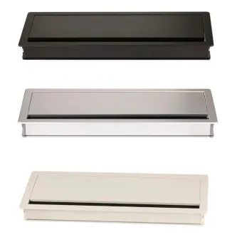 Lizdas laidams 300x120x28mm, aliuminis su šepetėliu matinis chromas