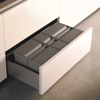Šiukšliadėžė V-L9XL, pastatoma, P600mm, 1x20+1x9l H207mm, antracitas