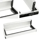Cable grommet double 309x144x28mm aluminum matt chrome