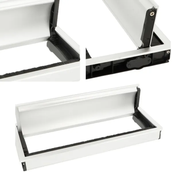 Lizdas laidams dvigubas 309x144x28mm, aliuminis matinis chromas