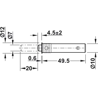 Push catch, for drilling in, Ø10mm or for screw fixing into 32/37 series drilled holes