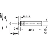 Atmetiklis durelių įfrez. gumuotas 20mm pilka