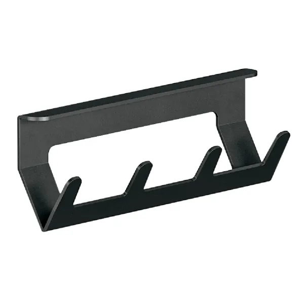 Shelf with hooks, Railing system, aluminium/steel