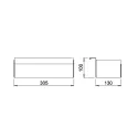 Shelf/tray for railing system SYSTEMA L305mm black