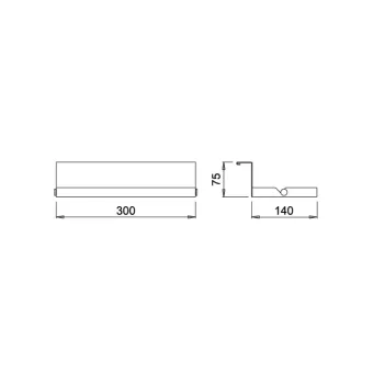 Paper towel holder, for railing system SYSTEMA L300mm black