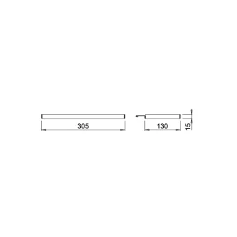 Lentyna SYSTEMA SH1 L305mm, H15mm, juoda