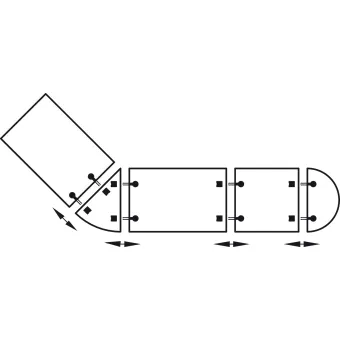 Table top connector, separable table tops