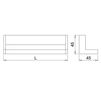 Kabykla profilis SYSTEMA SHE D-M L900mm, 2x8,8W 24V MW juoda matinė
