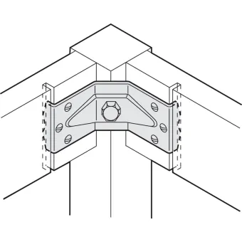 Leg fitting for tables with frames, height 40mm, table fittings