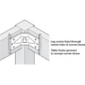 Jungtis stalui kampinė H40mm,