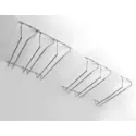 Glass rack, double, chrome