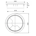 Cable grommet Ø80mm gray