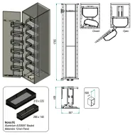 Ūkinė spinta MASTER 600 H1765 IKONA antracitas