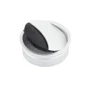 Cable grommet Ø60x22mm aluminum with brush aluminum