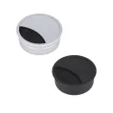 Cable grommet Ø80x22mm aluminum with brush aluminum