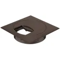 Lizdas laidams Ø80mm, 100x100mm, plastikinis ruda