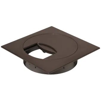Lizdas laidams Ø80mm, 100x100mm, plastikinis ruda