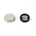 Round cover for glass hinge 26° matt chrome