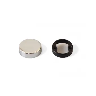 Round cover for glass hinge 26° matt chrome