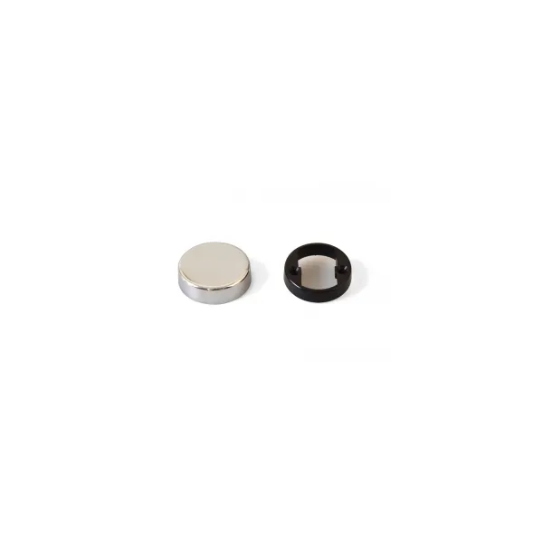 Round cover for glass hinge 26° matt chrome