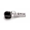Hinge for glass 26°, half overlay, 8mm
