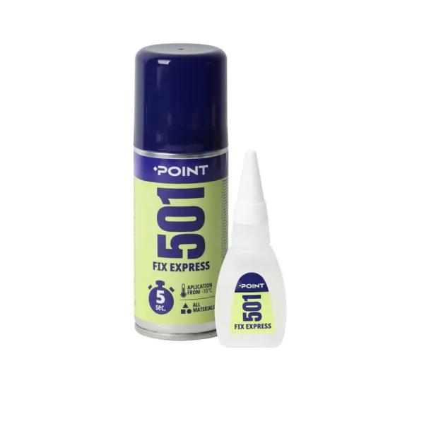 Adhesive POINT 501 FIX EXPRESS, fast and strong, with activator, 25g+100ml