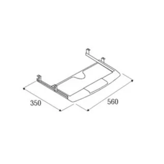 Pull-out keyboard tray W560mm gray