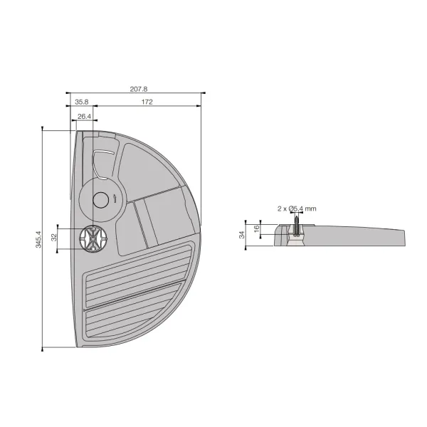 Dėklas kanceliarinis 345x207x34 pilka K