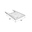 Stationery case with rails 392x480mm gray
