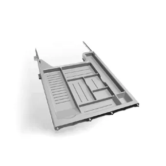 Stationery case with rails 392x480mm gray