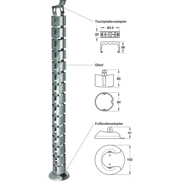 Cable guide, Link design
