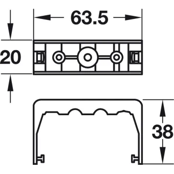Kanalas laidams H815mm, matinis chromas