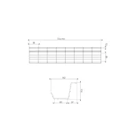 Lovys laidams 720x150x105 juoda K