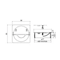 Cable grommet L86mm Ø80mm matte black