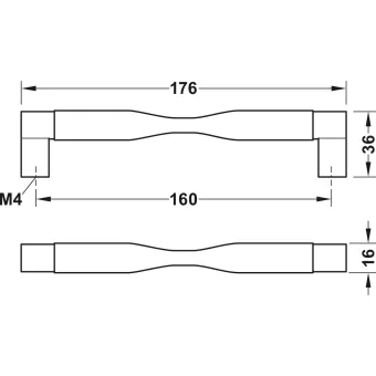 Furniture handle, Handle with base, zinc alloy