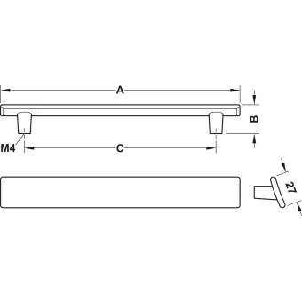 Furniture handle, Handle with base, zinc alloy