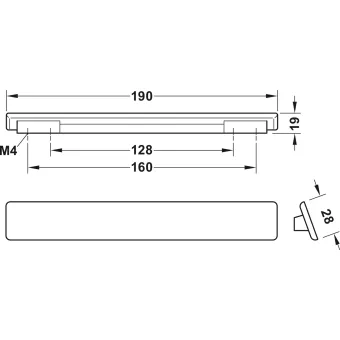 Furniture handle, Finger pull handle, zinc alloy