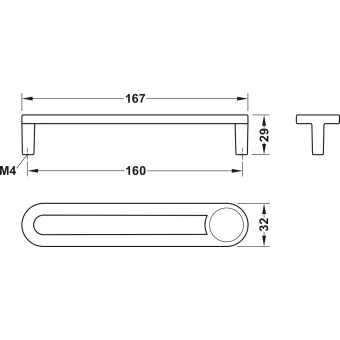 Furniture handle, Handle with base, zinc alloy