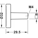 Rankenėlė taškinė H2175 Ø32mm, marmuro/matinės juodos spalvo