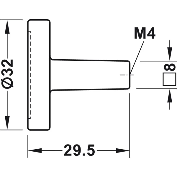 Rankenėlė taškinė H2175 Ø32mm, marmuro/matinės juodos spalvo