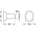 Rankenėlė taškinė H2325 24x29mm, šlifuoto nikelio spalva